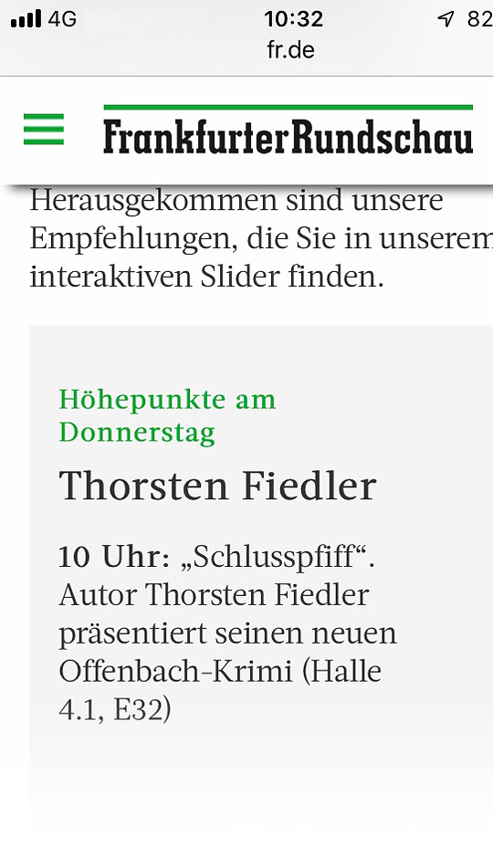 Thorsten Fiedler | PR Bericht Frankfurter Rundschau
