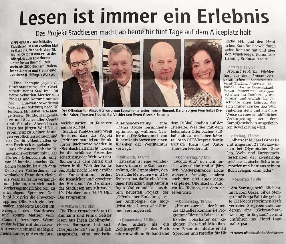Thorsten Fiedler | PR Bericht "Offenbacher Stadtlesen"
